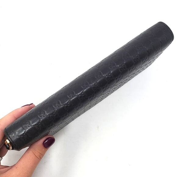 GUCCI Microguccissima GG Micro Logo Leather Zip Around Continental Wallet Brown - Picture 7 of 13